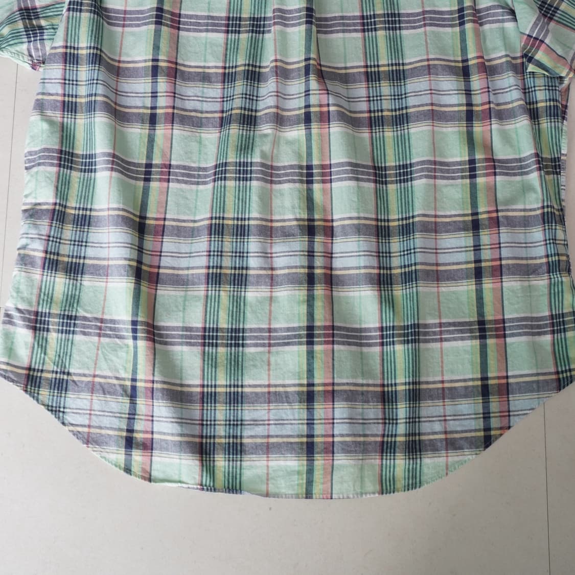 90s 폴로 랄프로렌 클래식핏 체크 반팔 셔츠 (XL) 상품이미지9