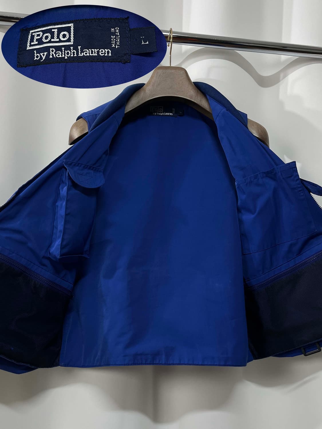 90's 폴로 랄프로렌 로얄네이비 피셔맨 하이테크 유틸리티 베스트 자켓 상품이미지3