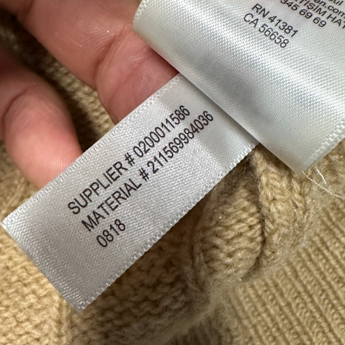 폴로랄프로렌 메리노울 베이지 니트 m 상품이미지5