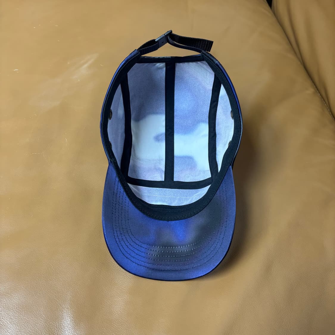 슈프림 캠프캡 모자 박스로고 사틴 카모 네이비 상품이미지6