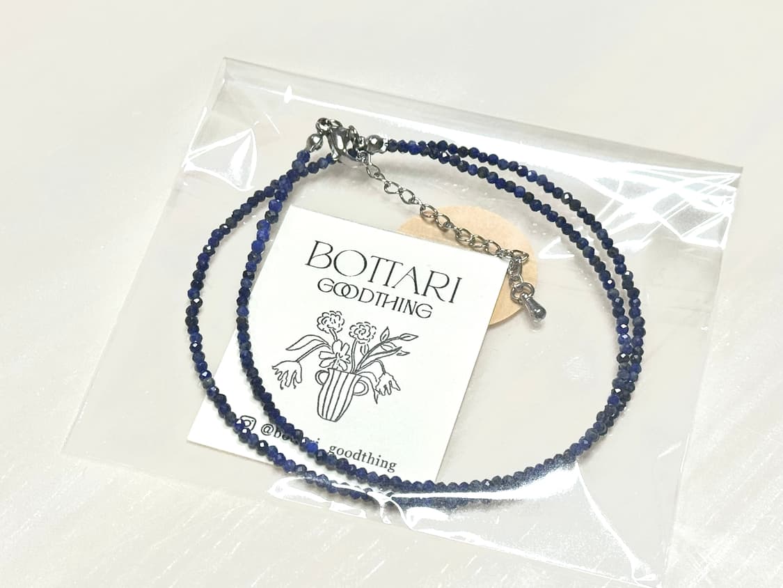 (핸드메이드) 천연석 라피스라줄리 원석목걸이 상품이미지2