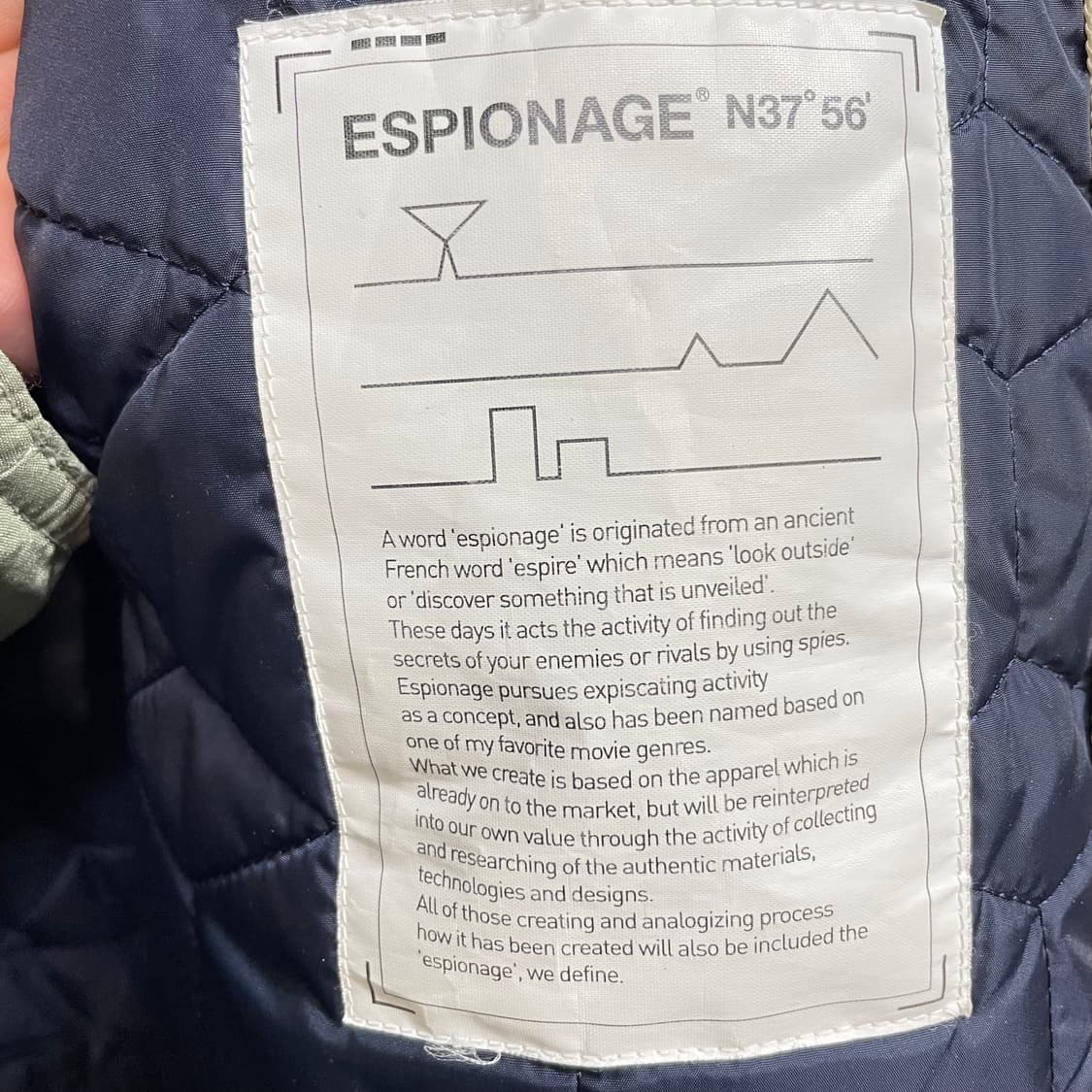 에스피오나지 소가죽 슬리브 스타디움 자켓 상품이미지5