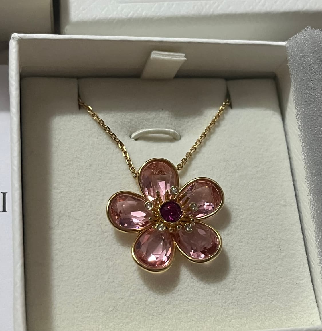 스와로브스키 꽃 펜던트 목걸이 상품이미지2