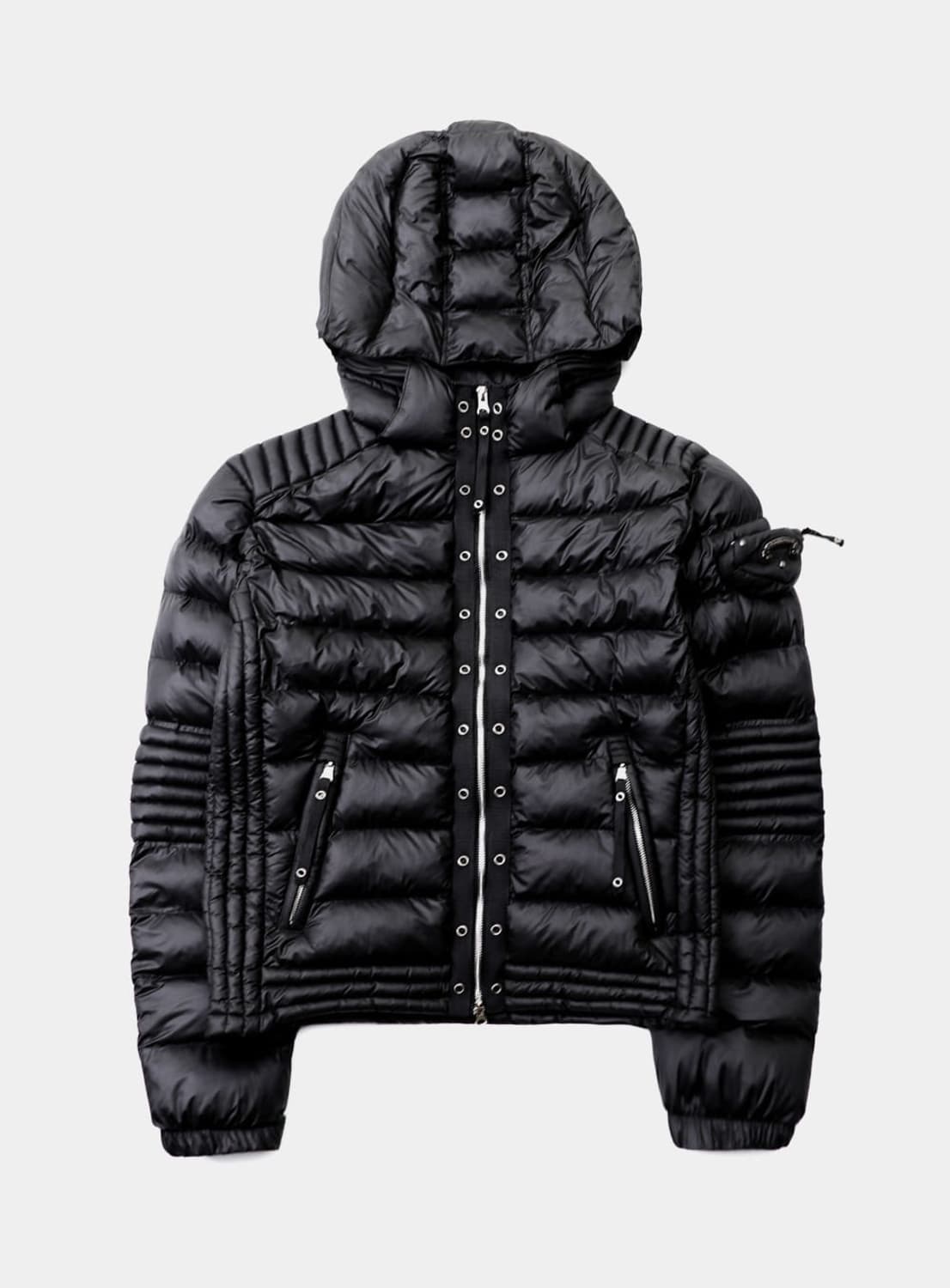 배드블러드 바이퍼31-2 미드웨이트 바이커 후드 푸퍼 - 블랙 상품이미지2