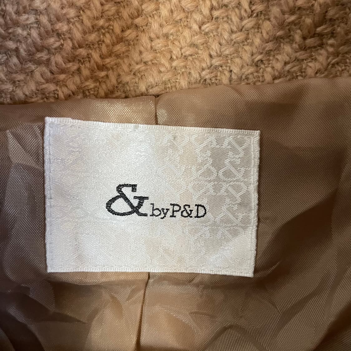 P&D 베이지 헤링본 스탠드카라 자켓 상품이미지4