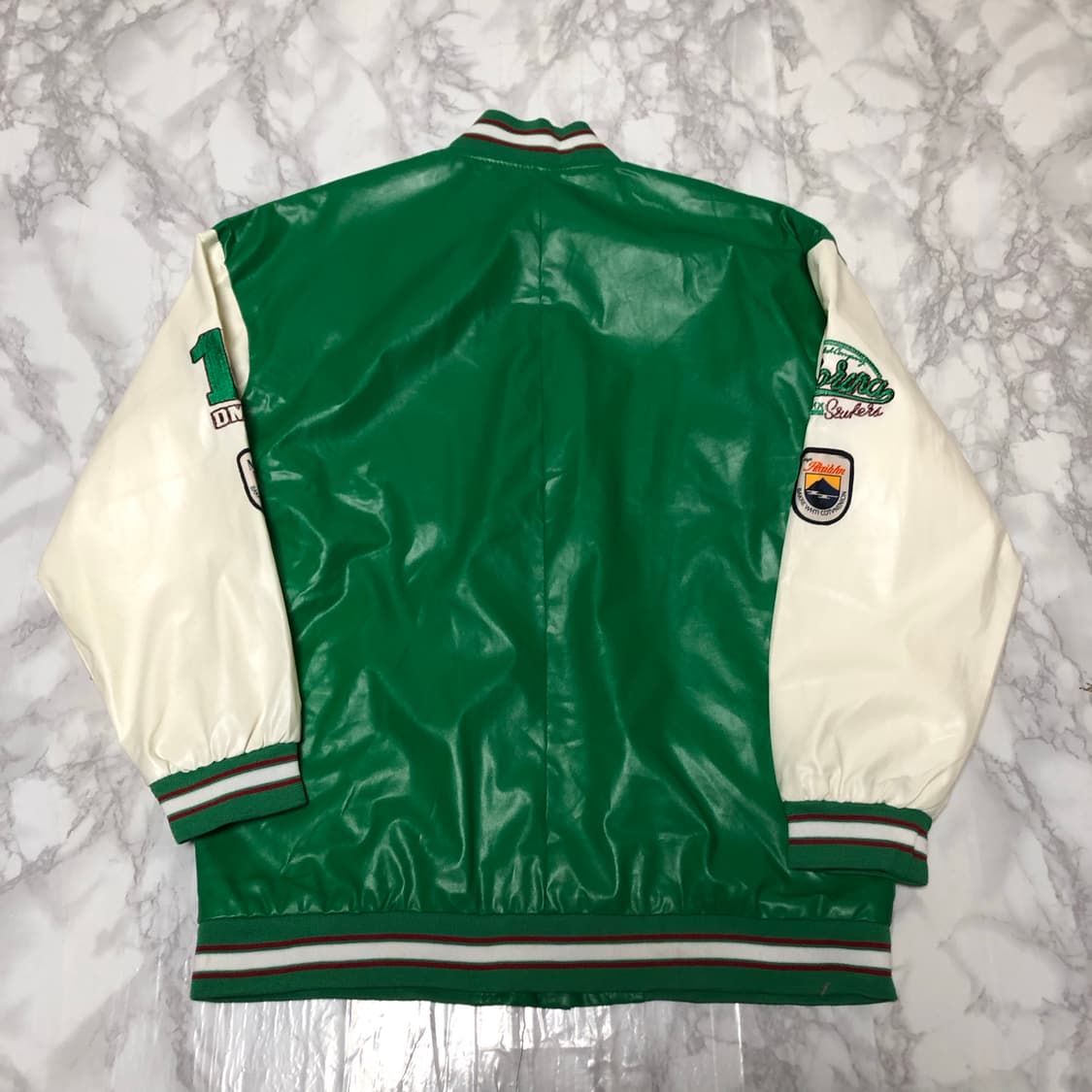 빈티지 바시티 자켓 캐롤라이나 퓨어그린 상품이미지4