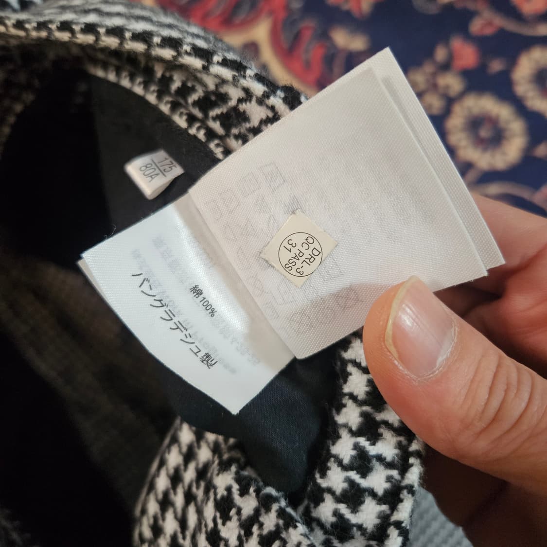 칼하트 하운스체크 모직 루즈핏 팬츠 M size 상품이미지8