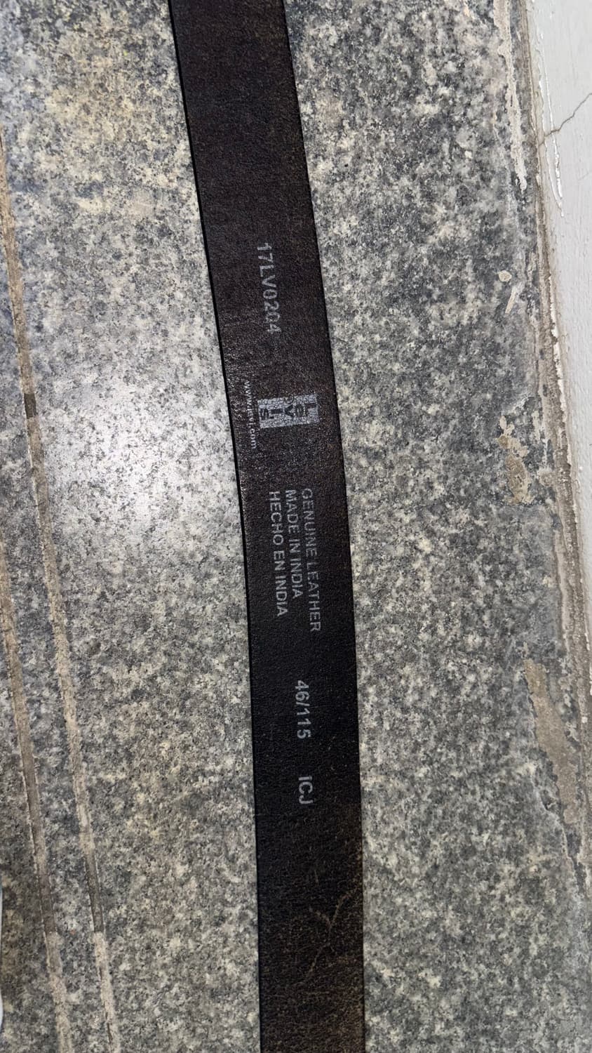 리바이스 블랙 레더 벨트 상품이미지4