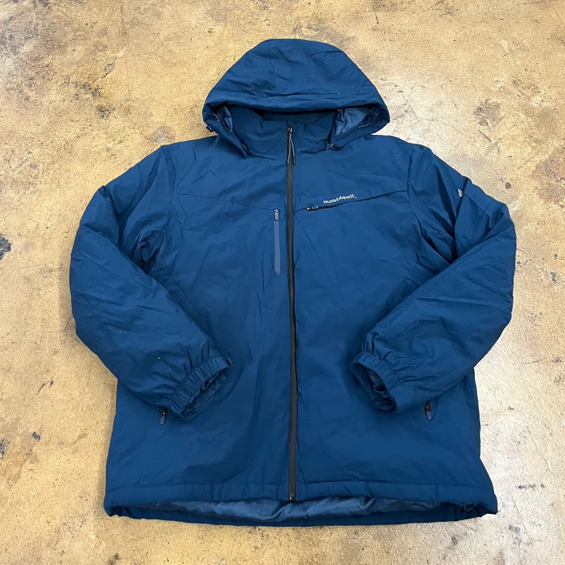 [정품/110] 몽벨 블루 후드 바람막이 자켓 b18 상품이미지2