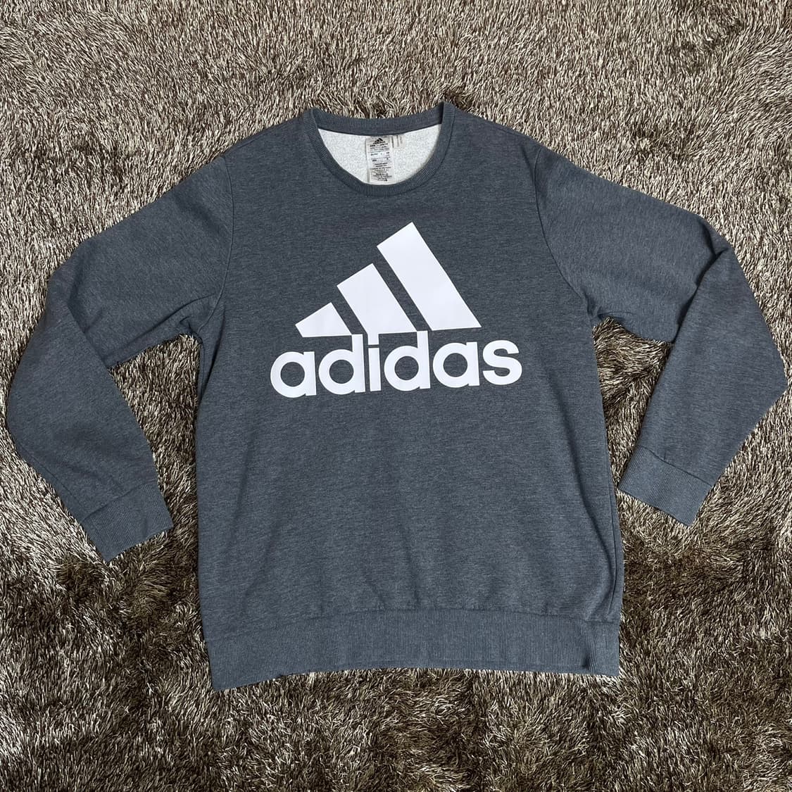 아디다스 adidas 다크그레이 빅로고 맨투맨  2XL 상품이미지1