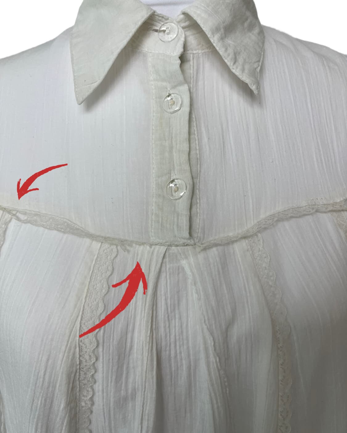 White lace blouse 상품이미지3