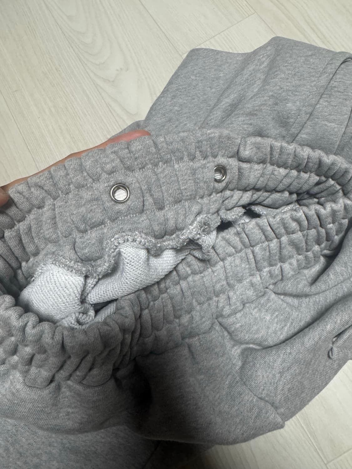 [S] MJD 사이드 스냅 와이드 스웻팬츠 멜란지 그레이 상품이미지3