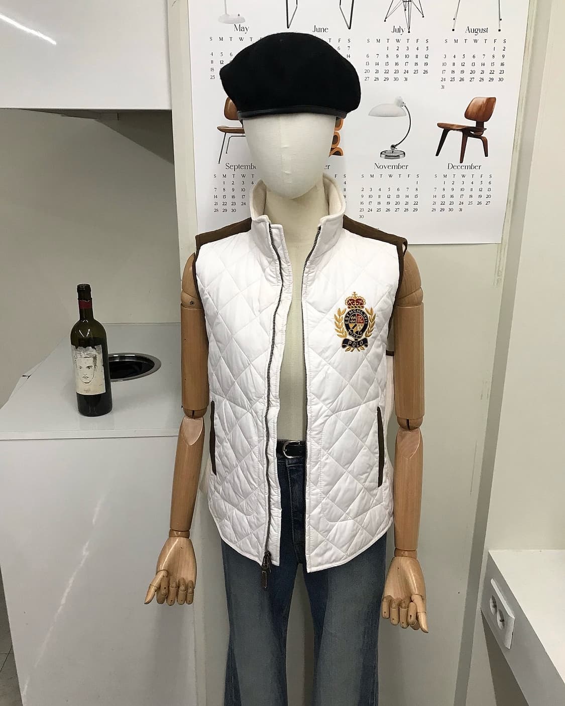 폴로 자수 패치 퀼팅 베스트 자켓 상품이미지7