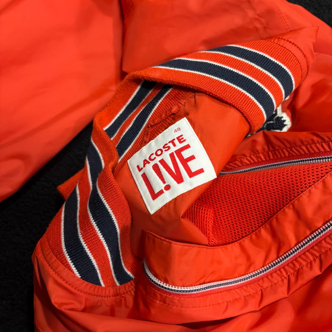 95 라코스테 라이브 다크오렌지 바람막이 블루종 자켓 상품이미지4