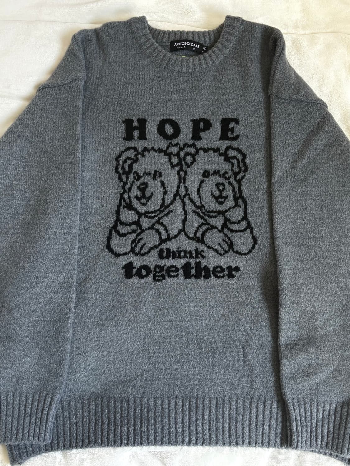 [어피스오브케이크] 그레이 니트 L 상품이미지4