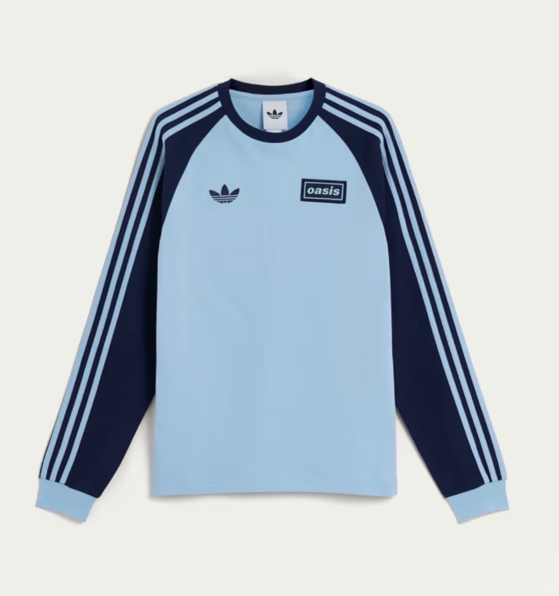 아디다스 x 오아시스 하늘색 긴팔티 상품이미지1