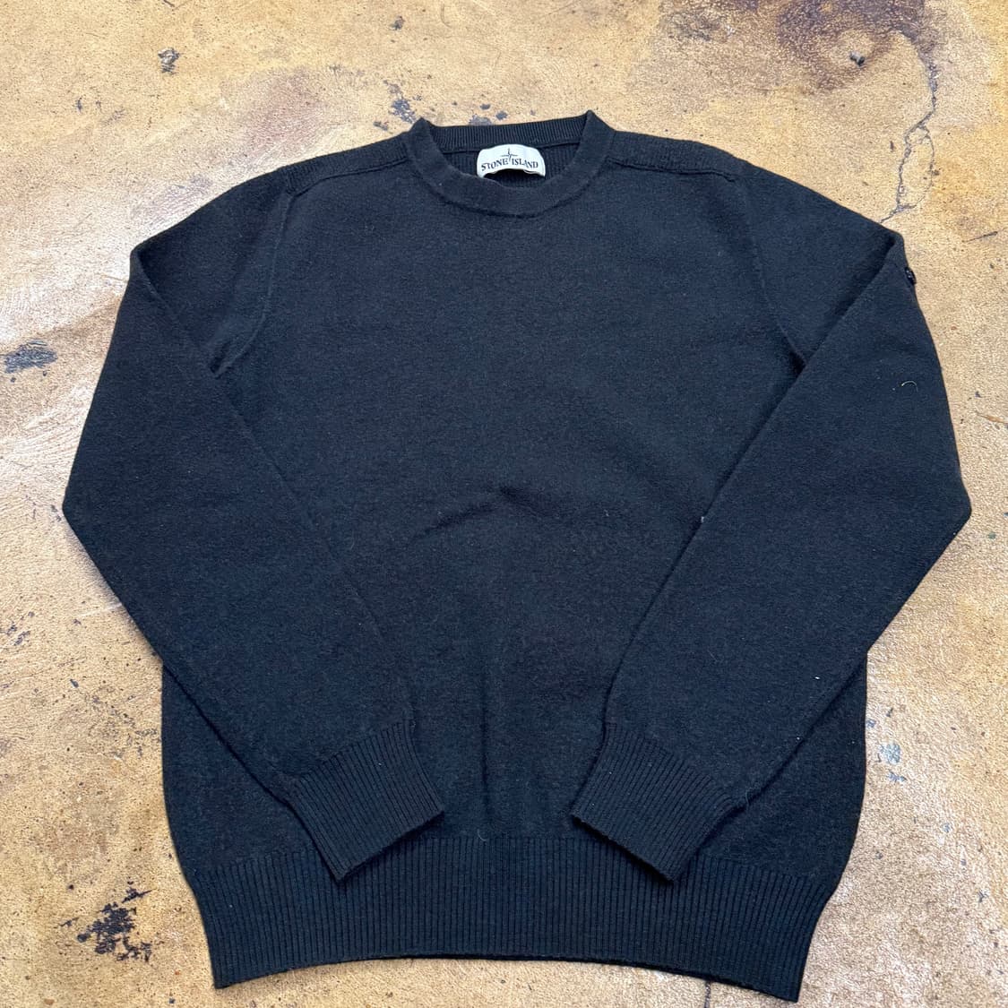 [정품/95,m] 스톤아일랜드 블랙 니트 스웨터 b19 상품이미지2