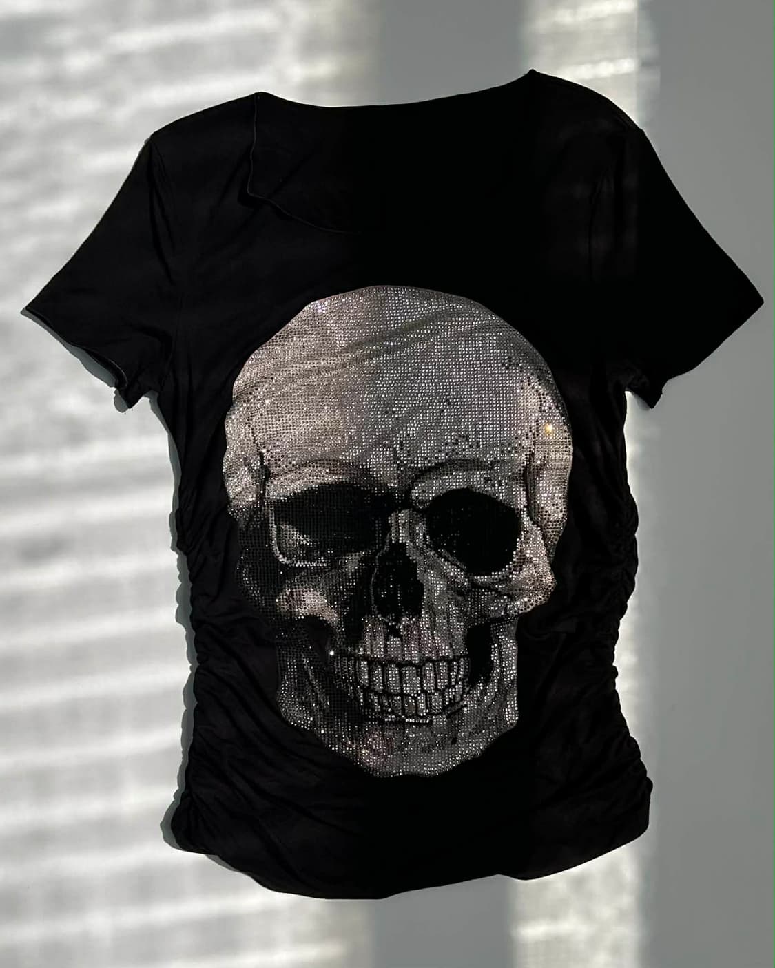 필립플레인 스컬 라인스톤 셔링 펑크 반팔 티셔츠 상품이미지1
