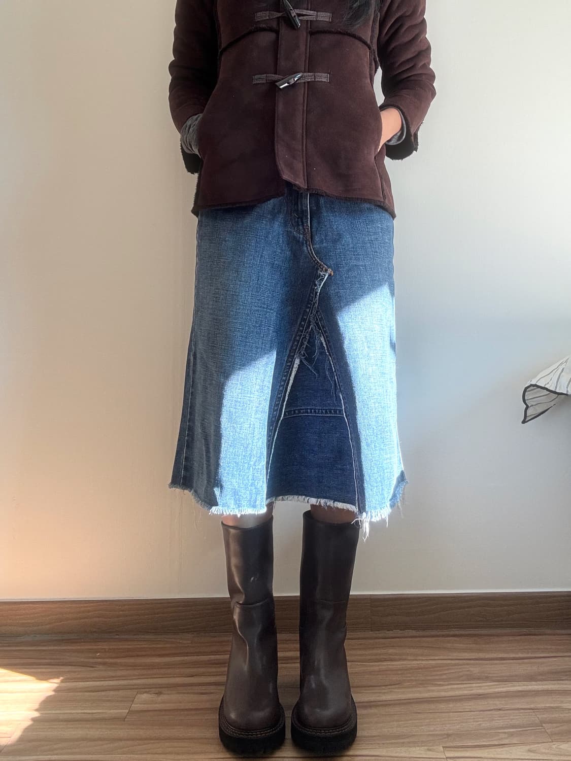 리바이스 데님 미디 스커트 상품이미지2