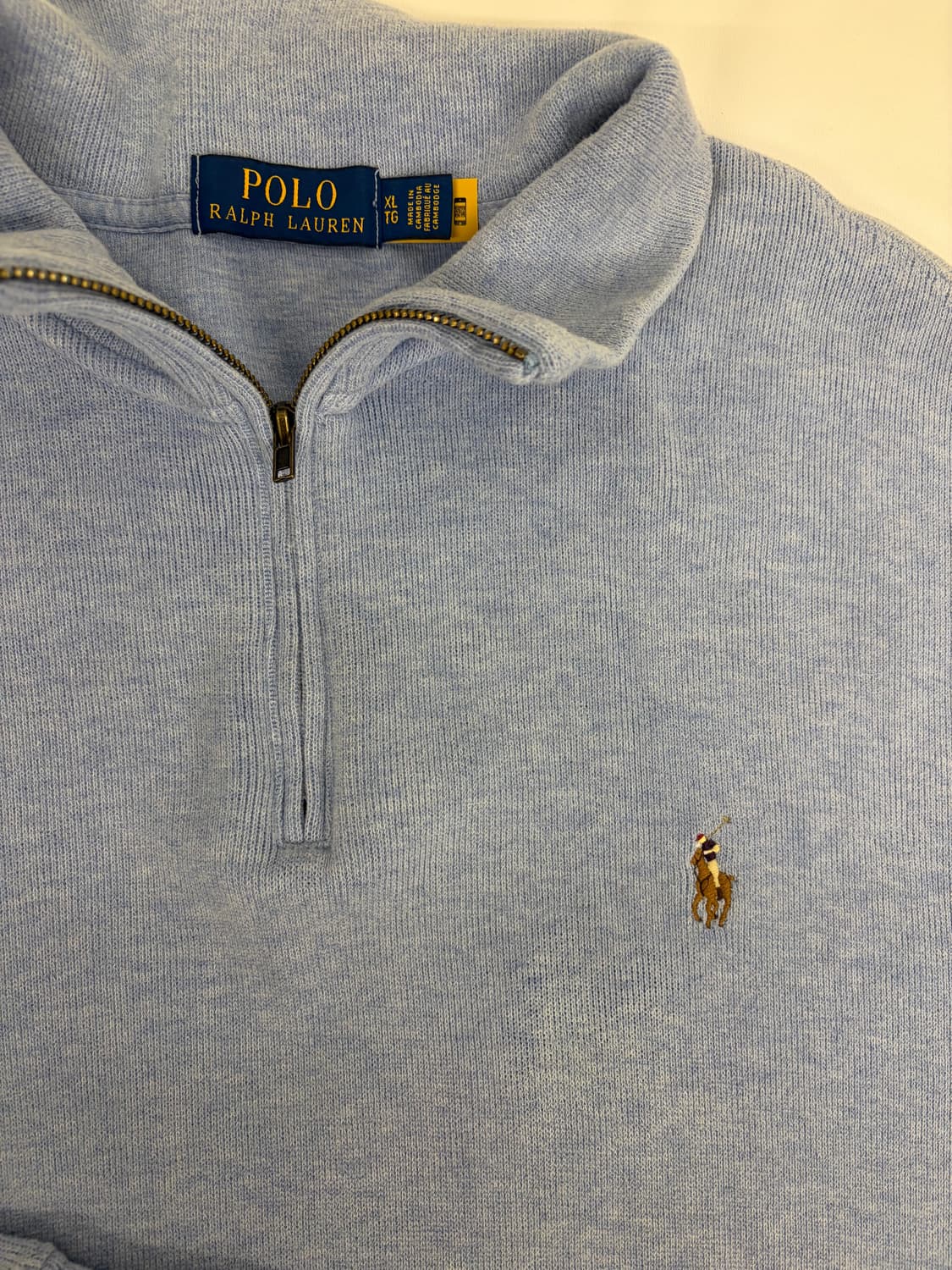 [XL] 폴로 랄프로렌 블루 하프집업 니트 상품이미지2