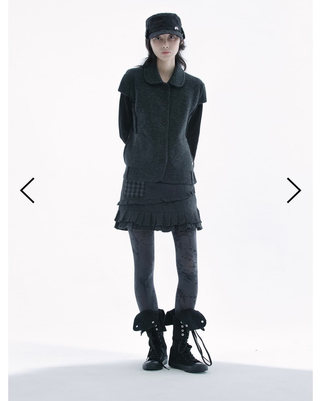 허그유어스킨 라운드 카라 니트 자켓 상품이미지3