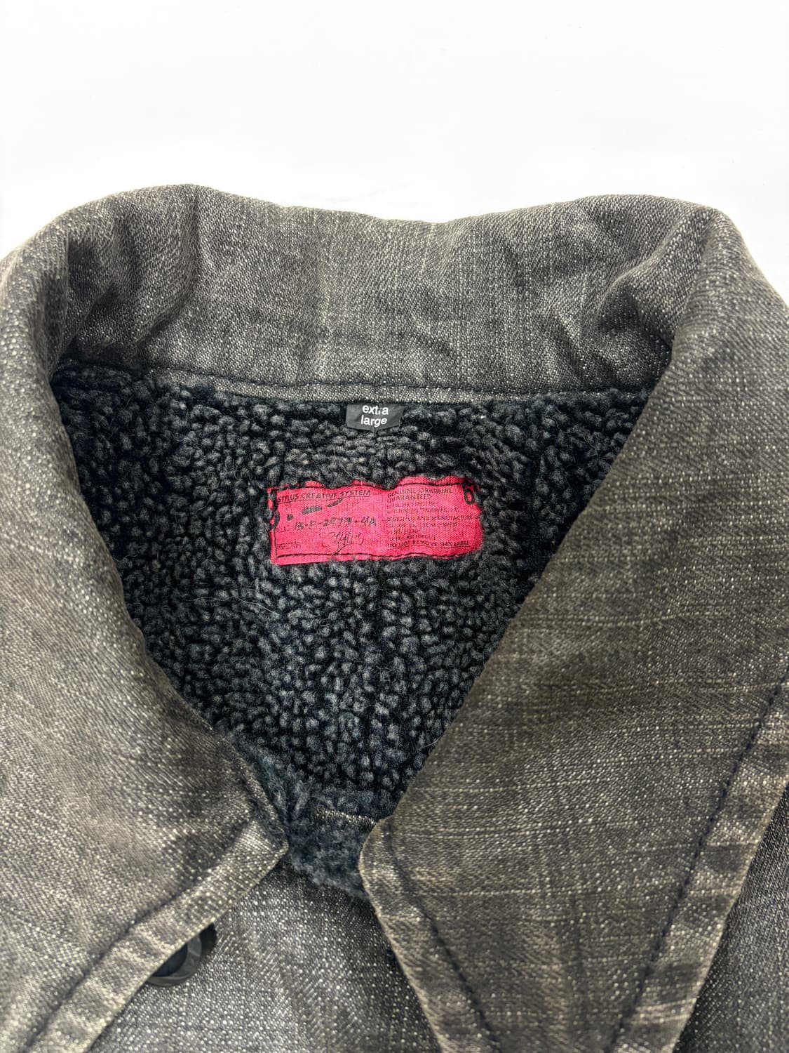 워싱데님 양털 코트 상품이미지5