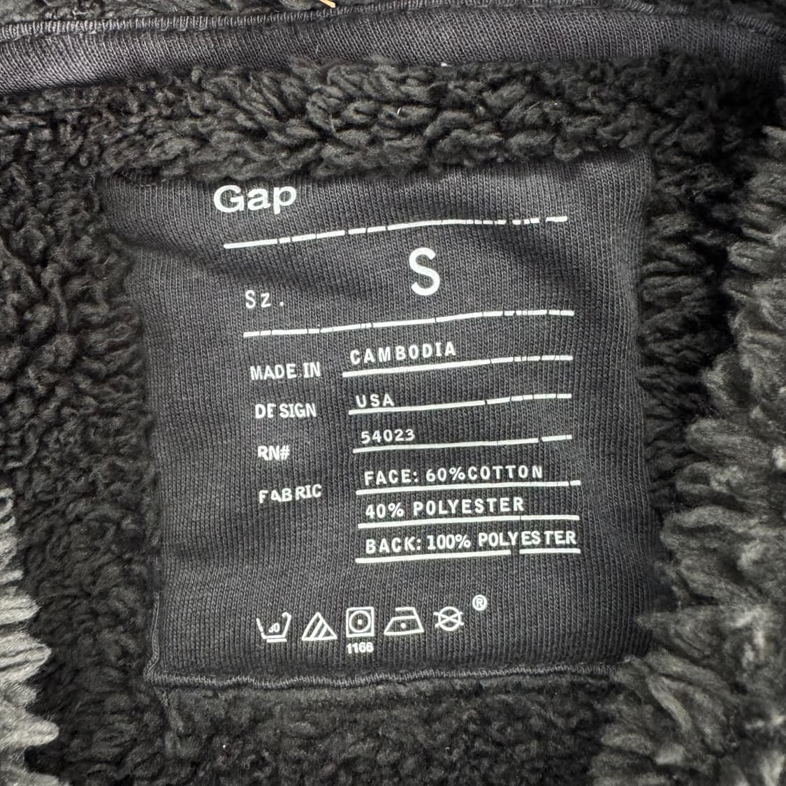 Gap 갭 차콜 로고 그레이 퍼 안감 후드집업 상품이미지5