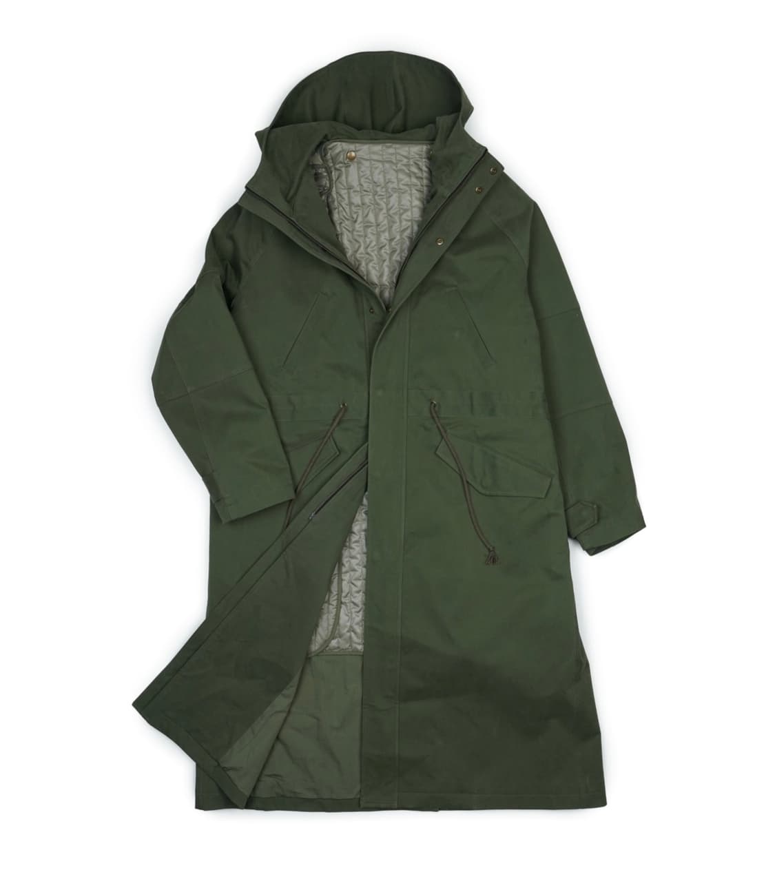 YIYAE 이예 몰스킨 몰스킨 후드 롱파카 카키 L 상품이미지5