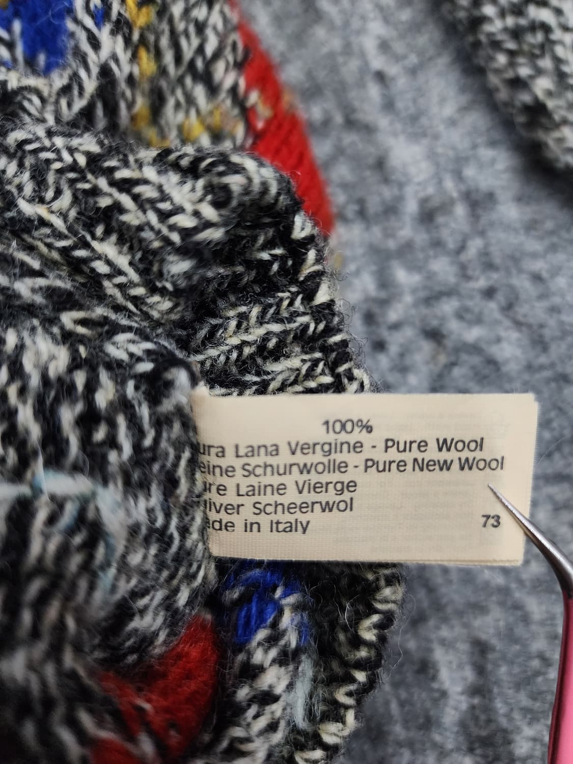 빈티지 90s 발렌티노 스튜디오 아가일 패턴 버진 울 니트 4 상품이미지8