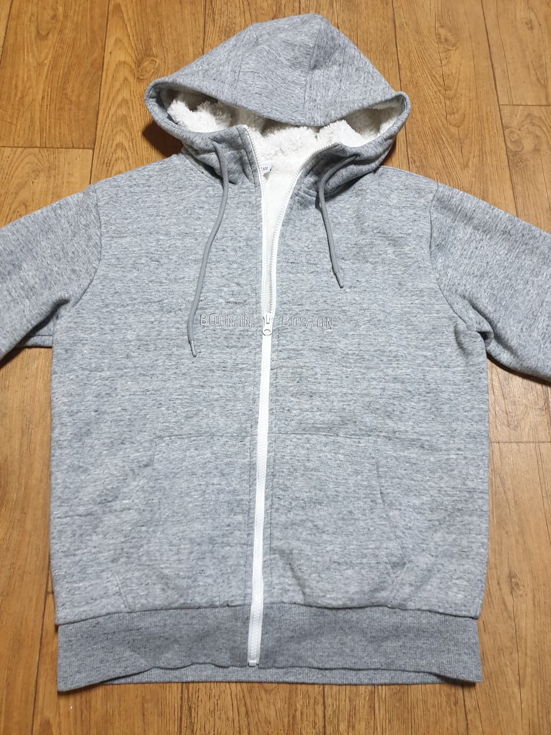 1185 폴햄 안감 양털 후드집업 95 사이즈입니다 상품이미지1