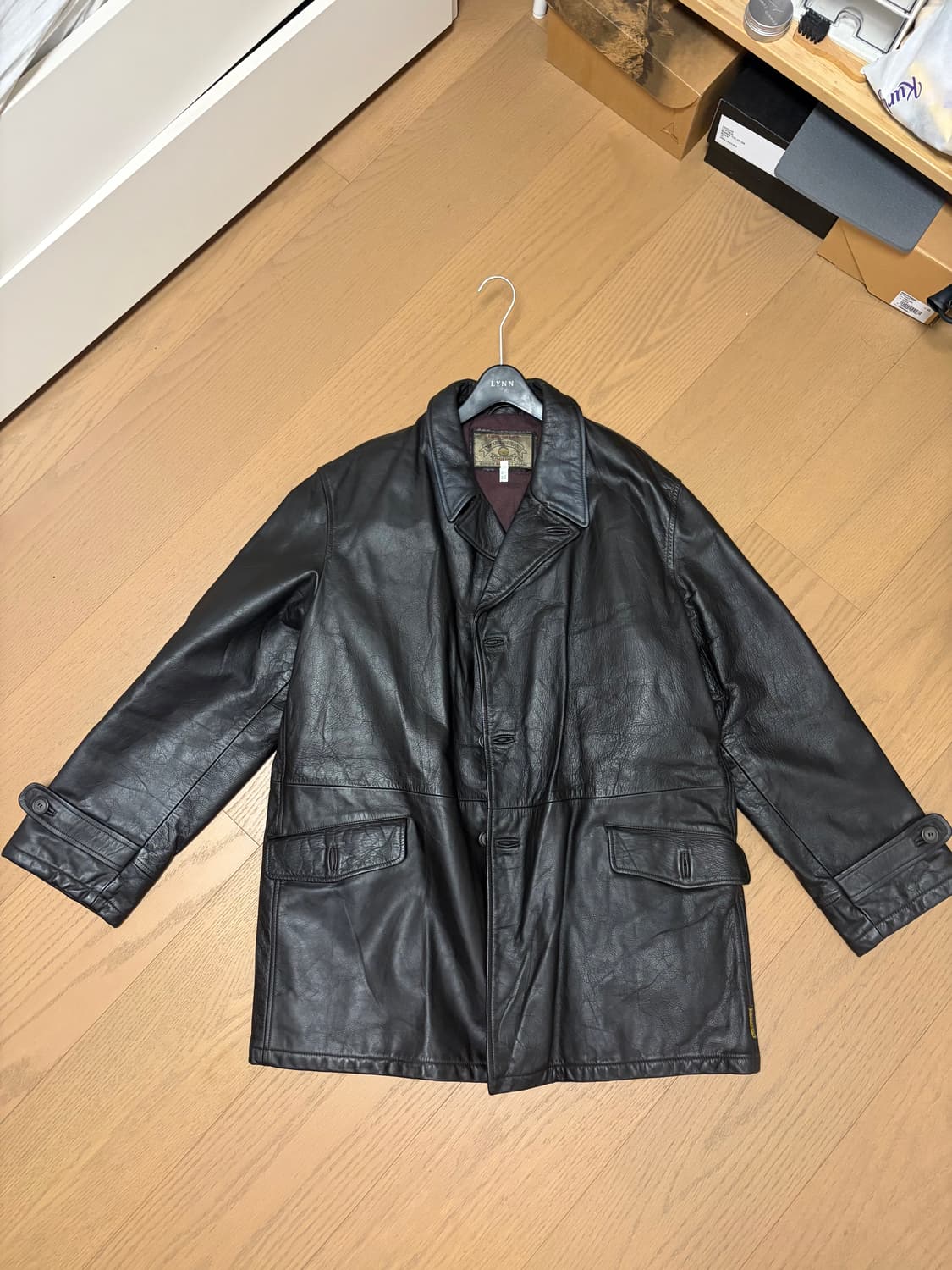 00‘s 조르지오 아르마니 레더카코트 상품이미지1