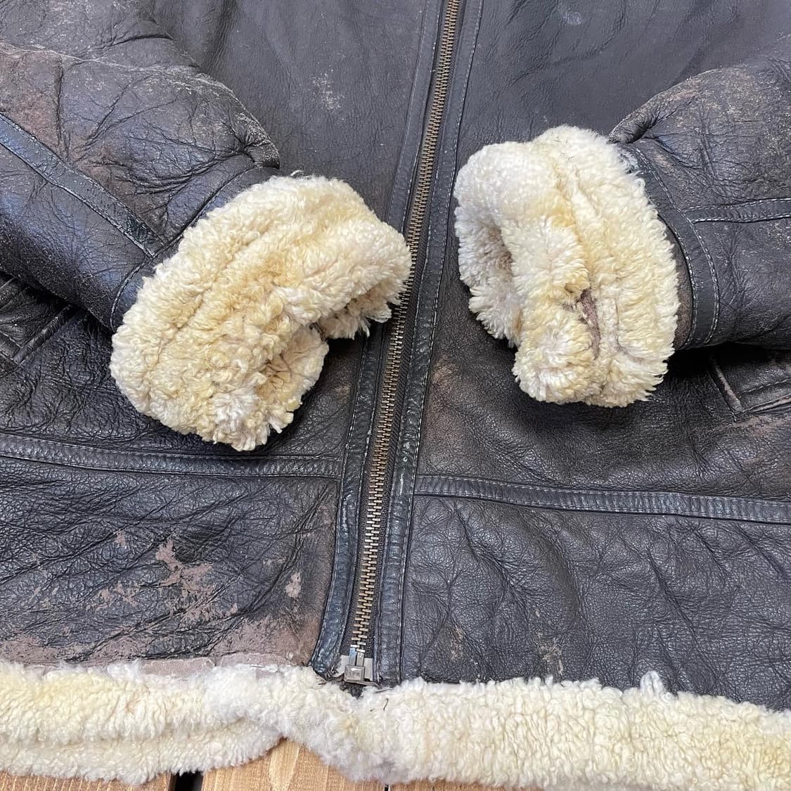 b-3 무스탕자켓 2XL 상품이미지5