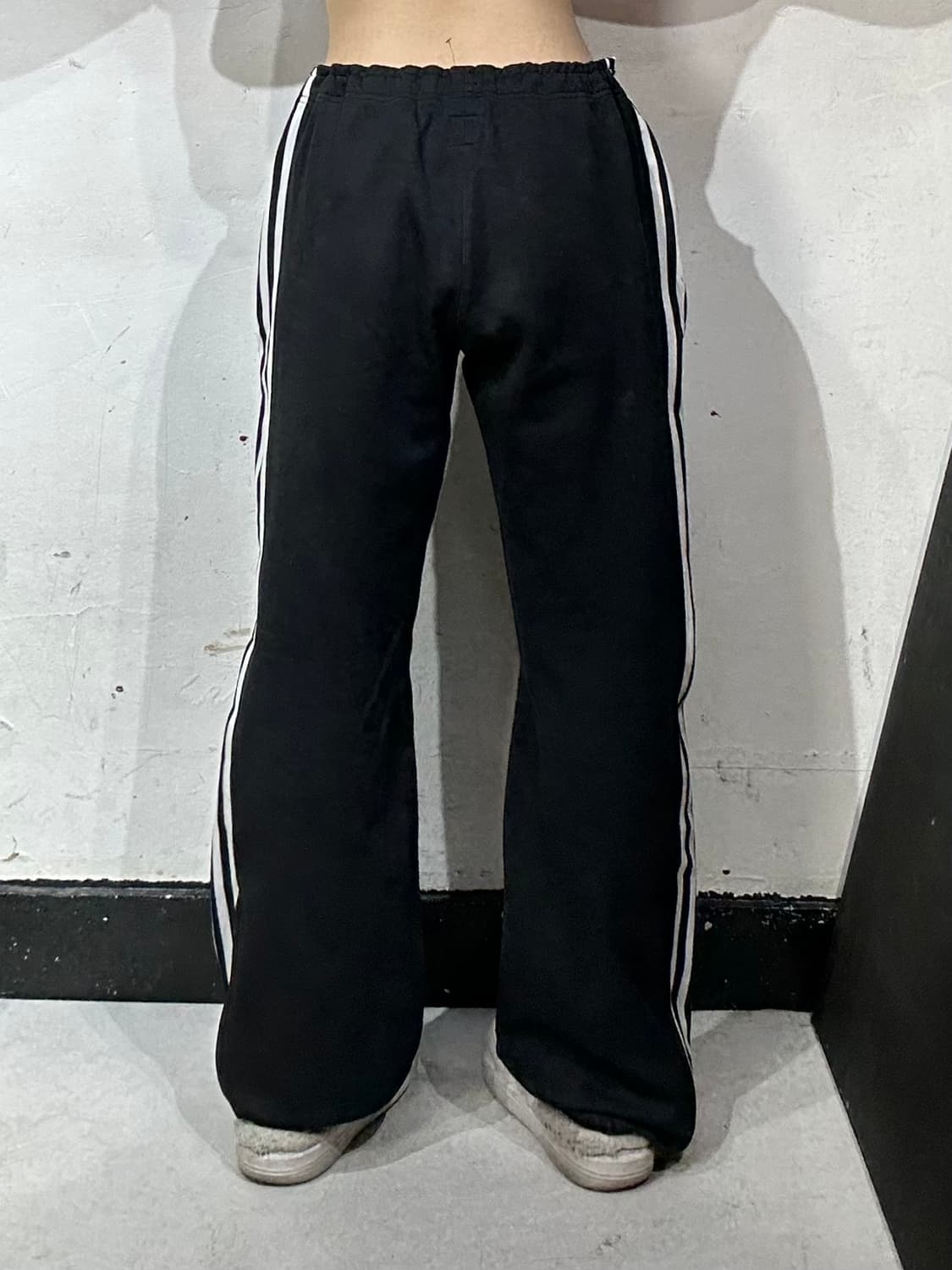 90s 아디다스 블랙 대대장 와이드 파이어버드 팬츠 추리닝 바지 100 상품이미지3