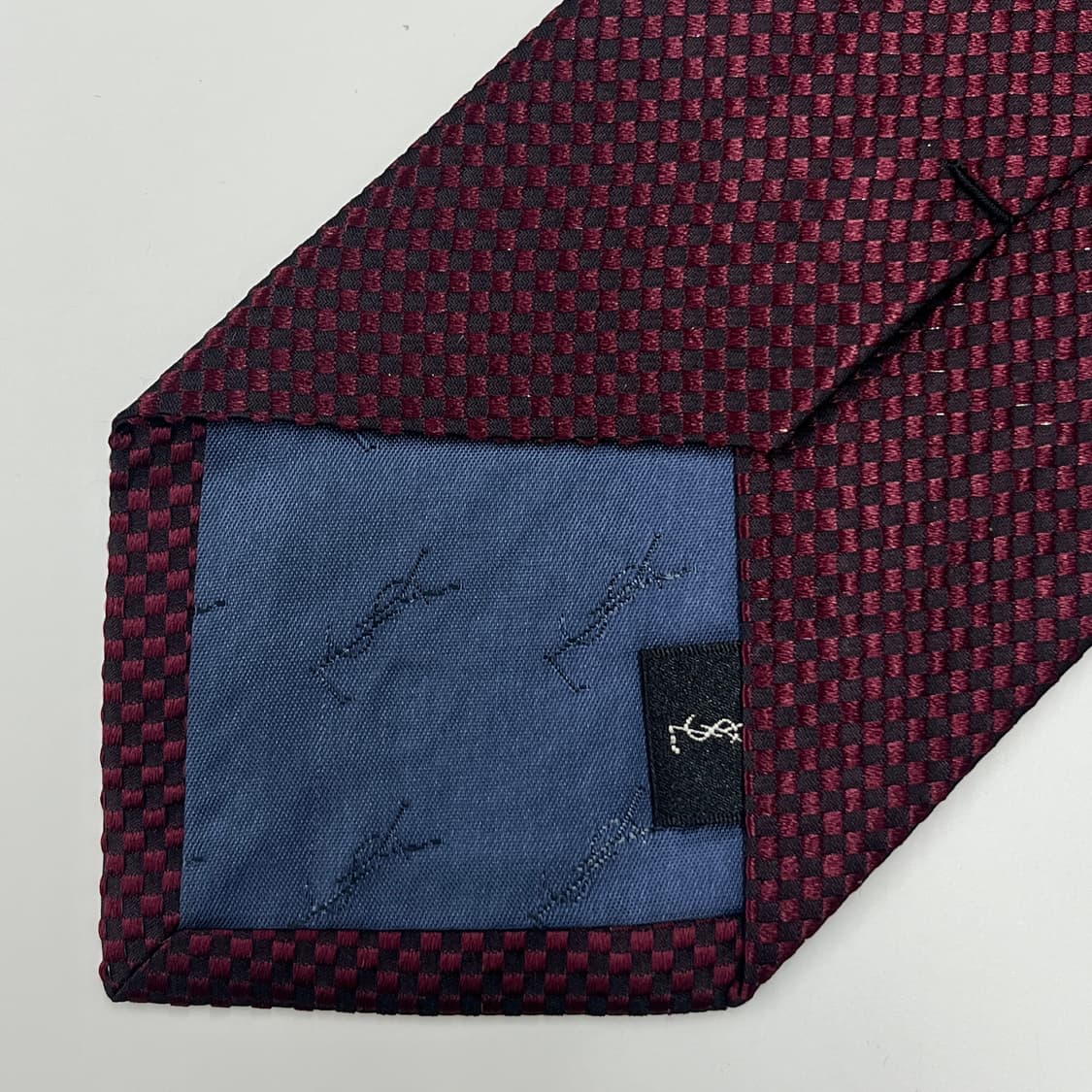 정품 명품 입생로랑 넥타이 9.5cm 와인 컬러 상품이미지6