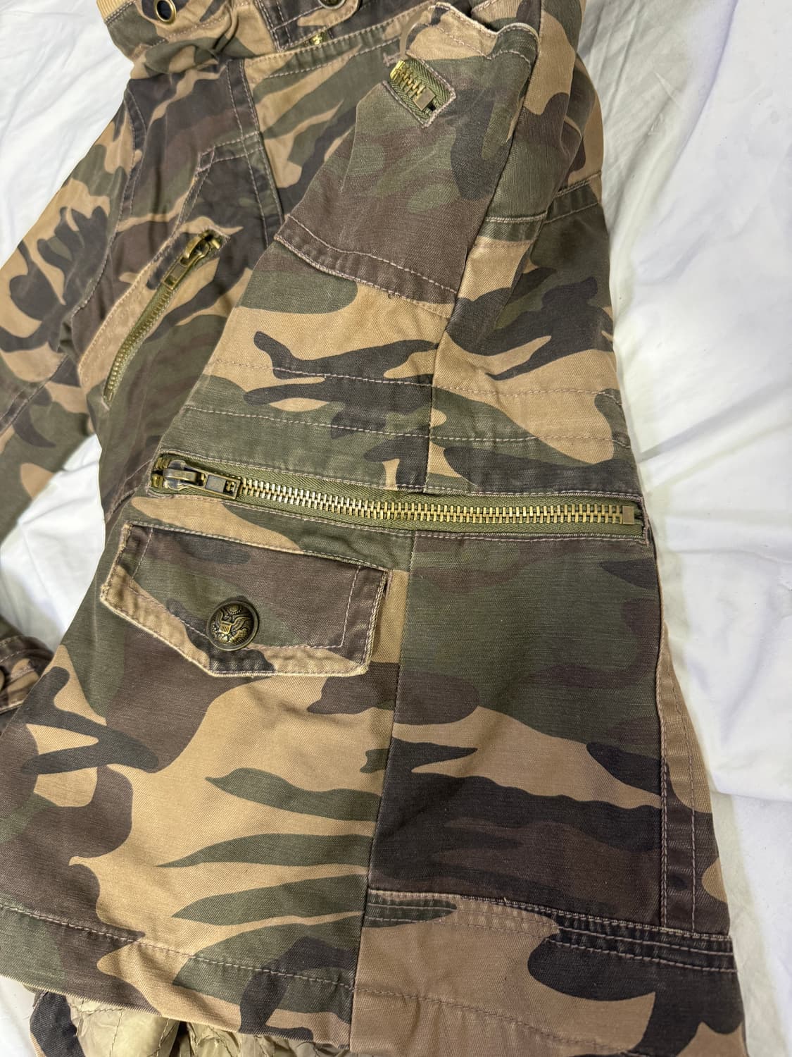 빈티지 보노 타입 멀티 포켓 카모 집업 자켓 y2k lgb goa 상품이미지7