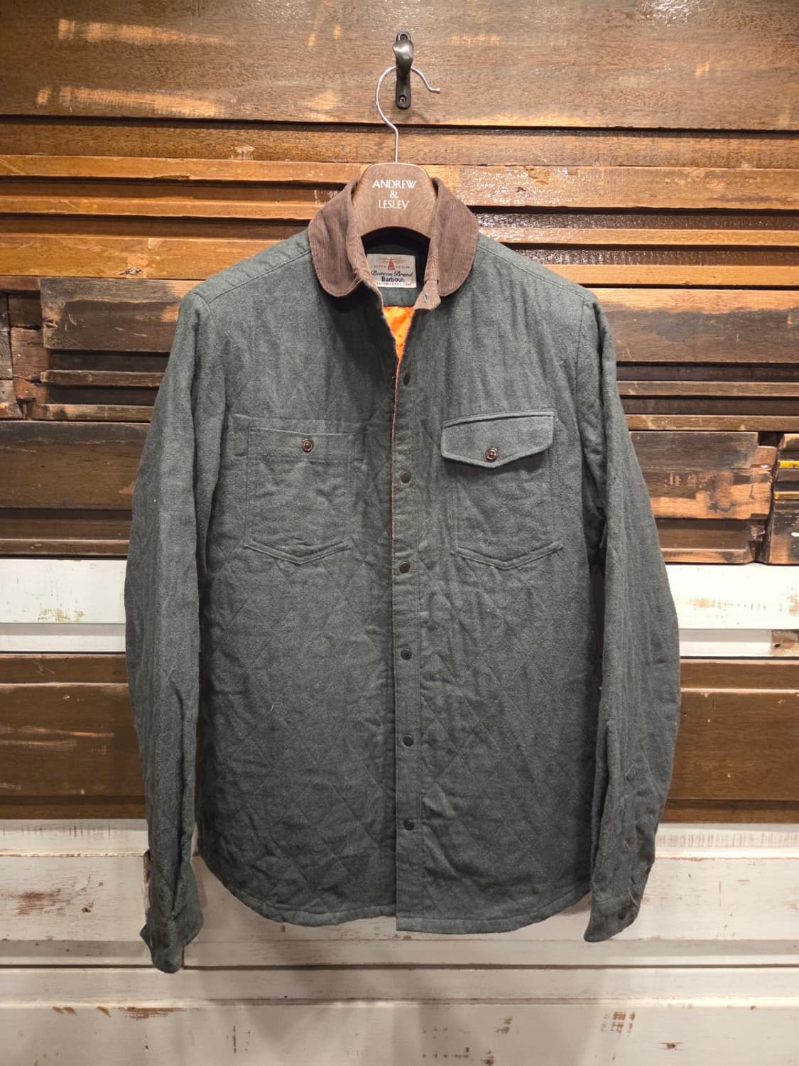 바버 아웃도어 퀼팅 셔츠 상품이미지1