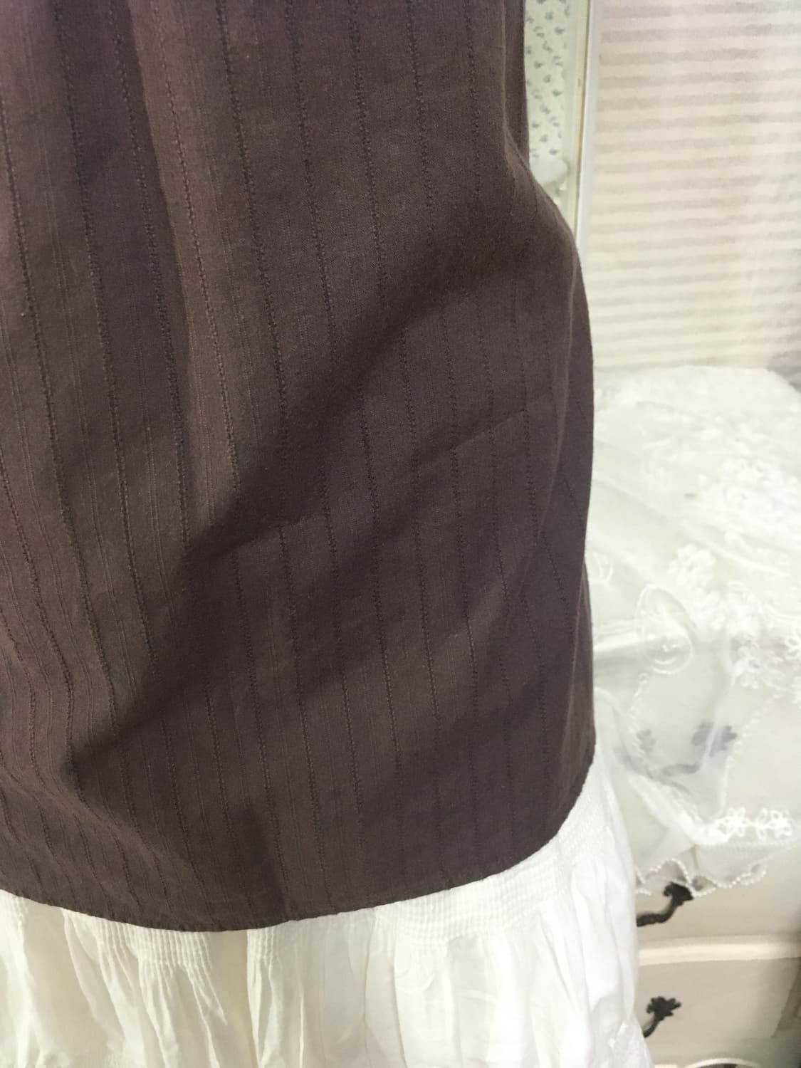 일본빈티지 브라운 모리 블라우스 상품이미지3