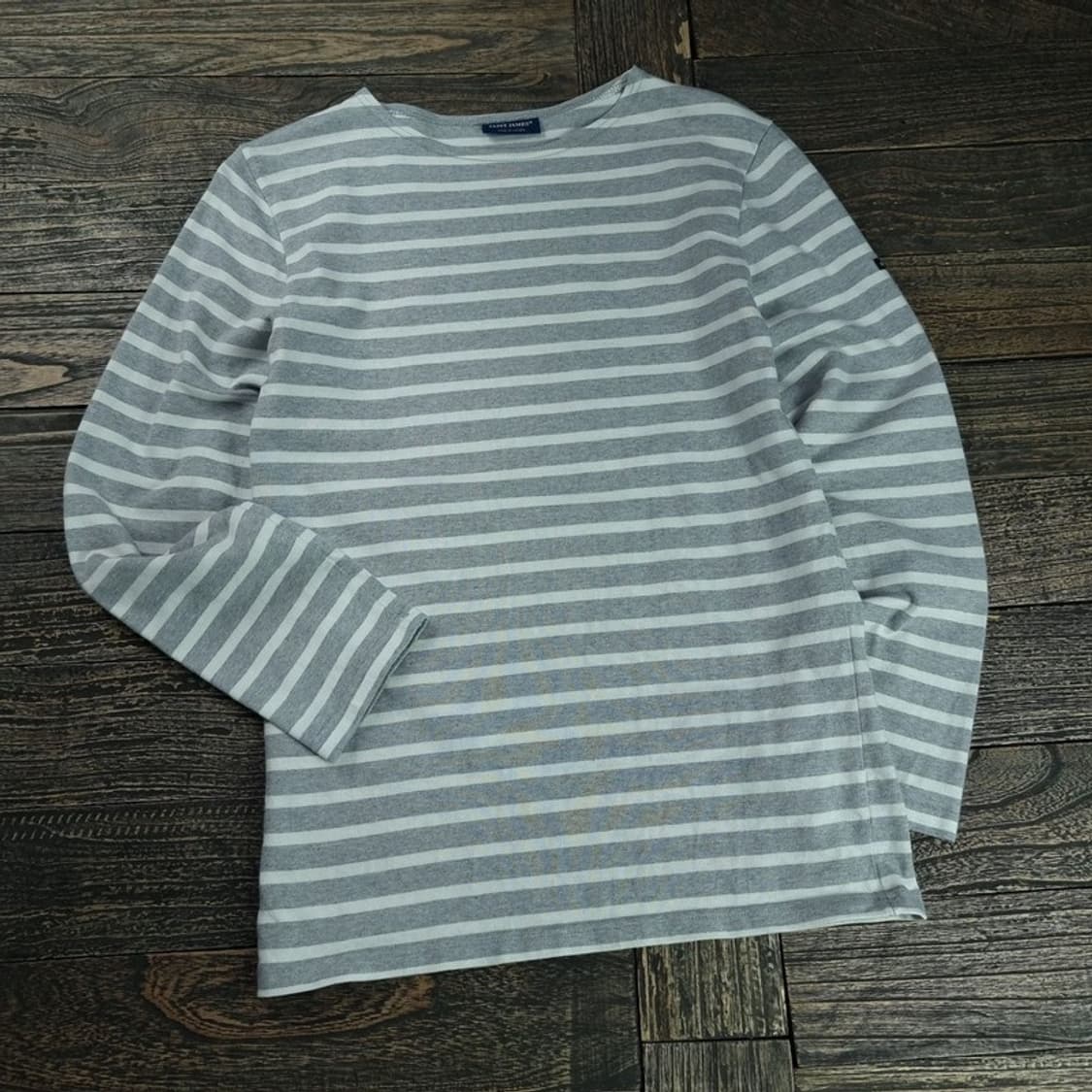 [세인트제임스] 보트넥 루즈핏 스트라이프 롱슬리브 긴팔티 M18799 상품이미지1