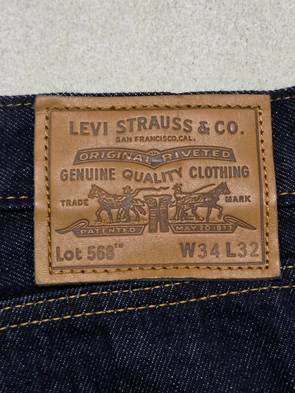 리바이스 568 데님팬츠 W34 상품이미지3