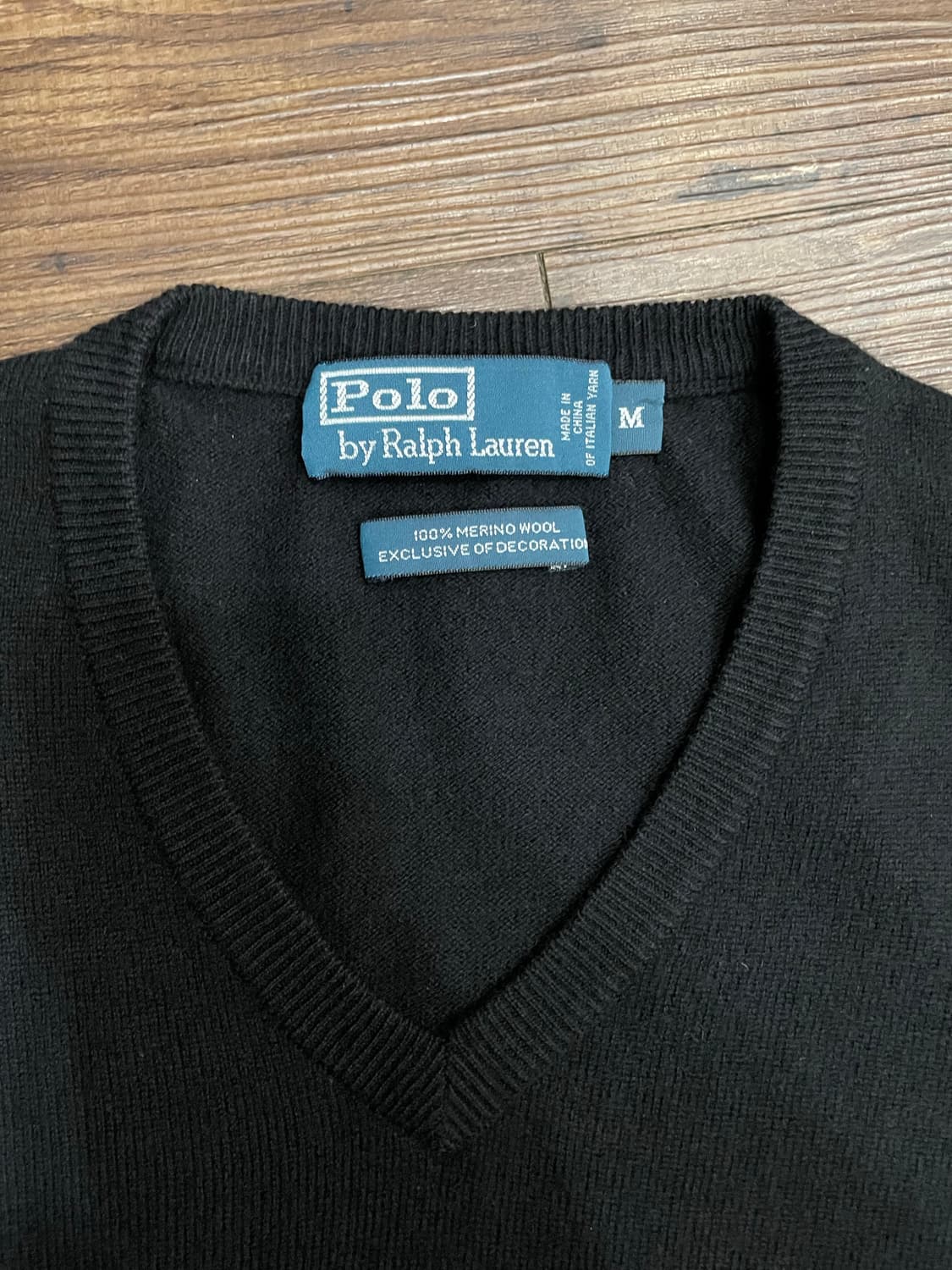 폴로 블랙 메리노울 니트 스웨터 상품이미지5