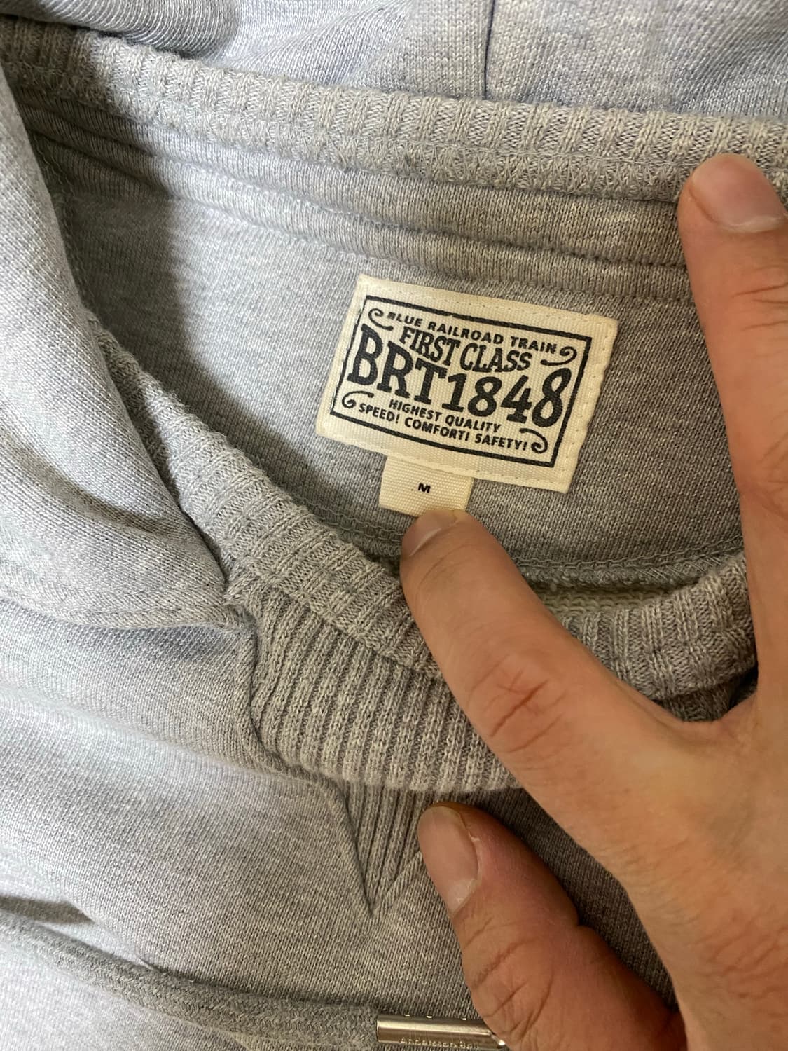BRT1848 그레이 후드티 M(상태 최상) 상품이미지2