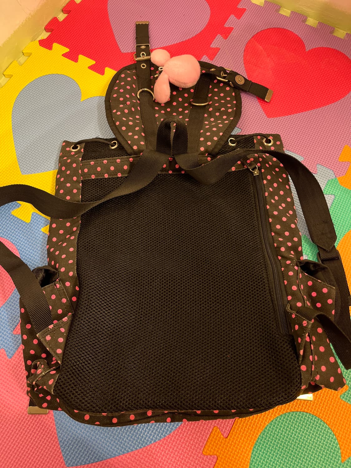 블랙 핑크 도트 백팩 🍓 상품이미지9