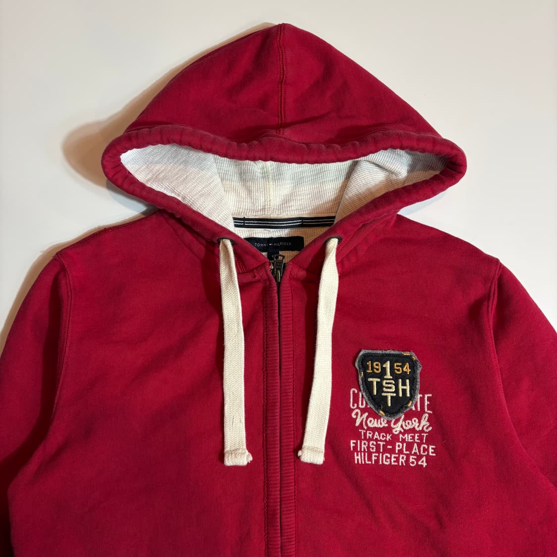 타미힐피거 레드 빈티지 후드집업 상품이미지3