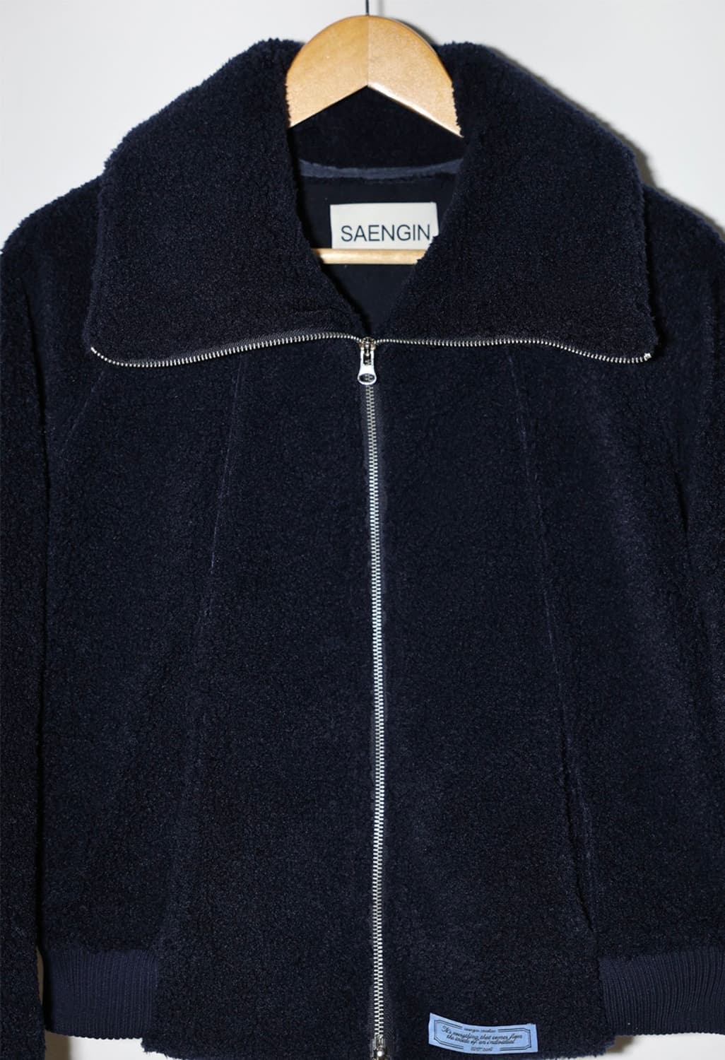 생긴스튜디오 플리스 투웨이 집업자켓 네이비 상품이미지3