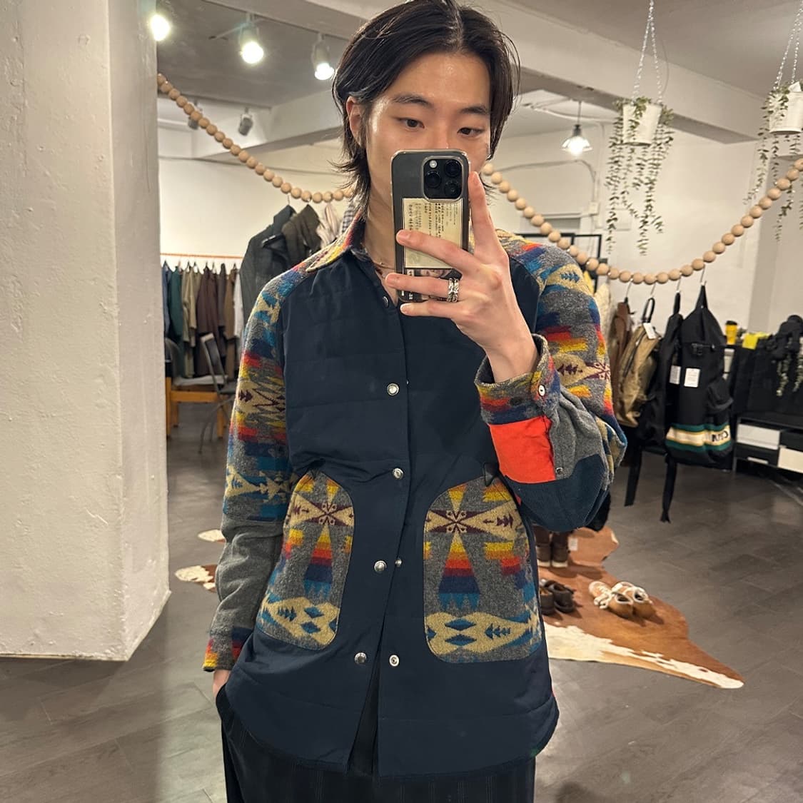 준야와타나베 맨 22aw 펜들턴 패딩 셔츠 상품이미지4