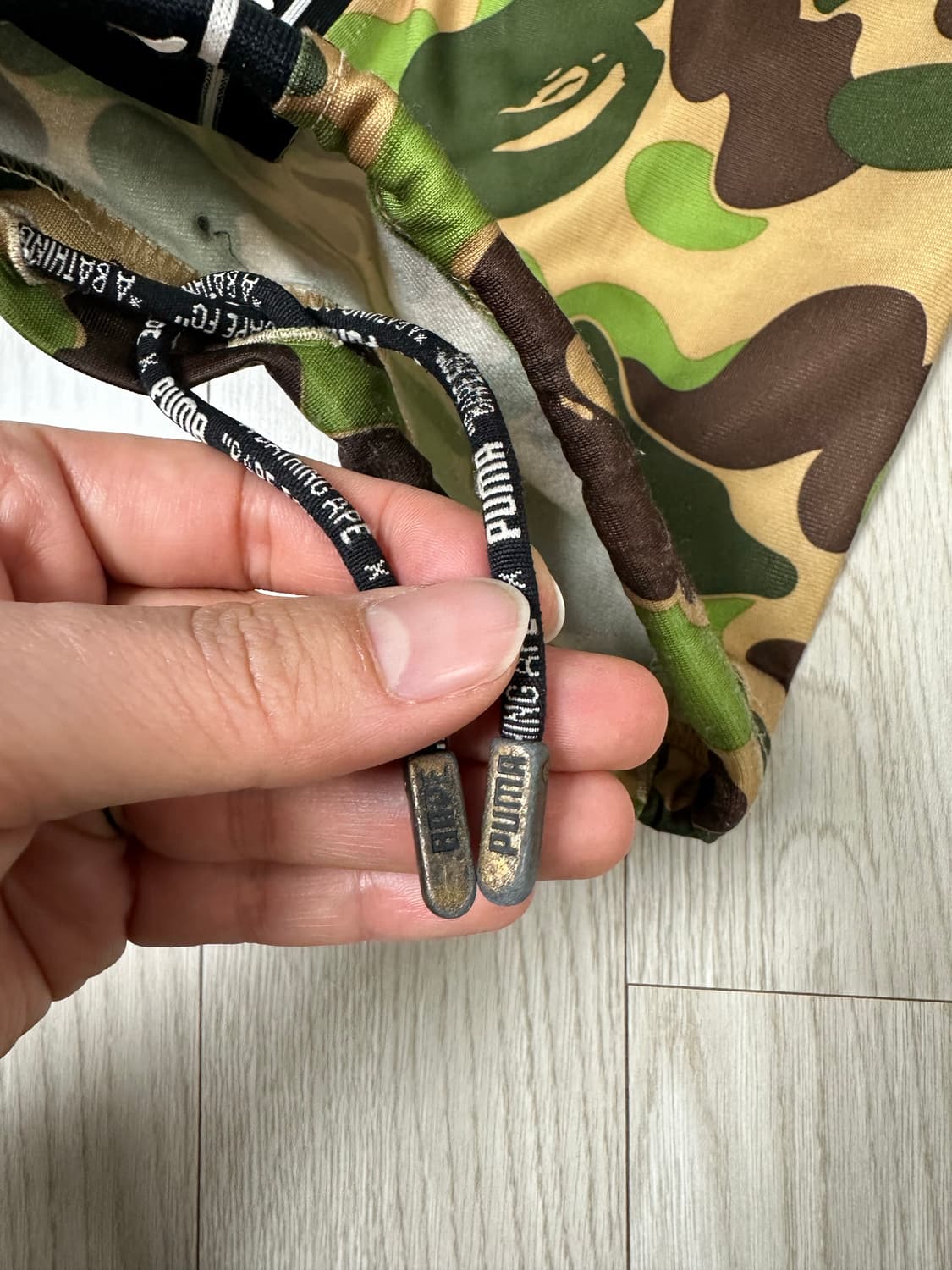 베이프x푸마 카모 트랙 팬츠 XS  상품이미지8