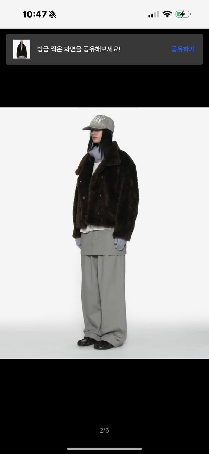 파르티멘토우먼 코쿤 하이넥 퍼 자켓_브라운 상품이미지2