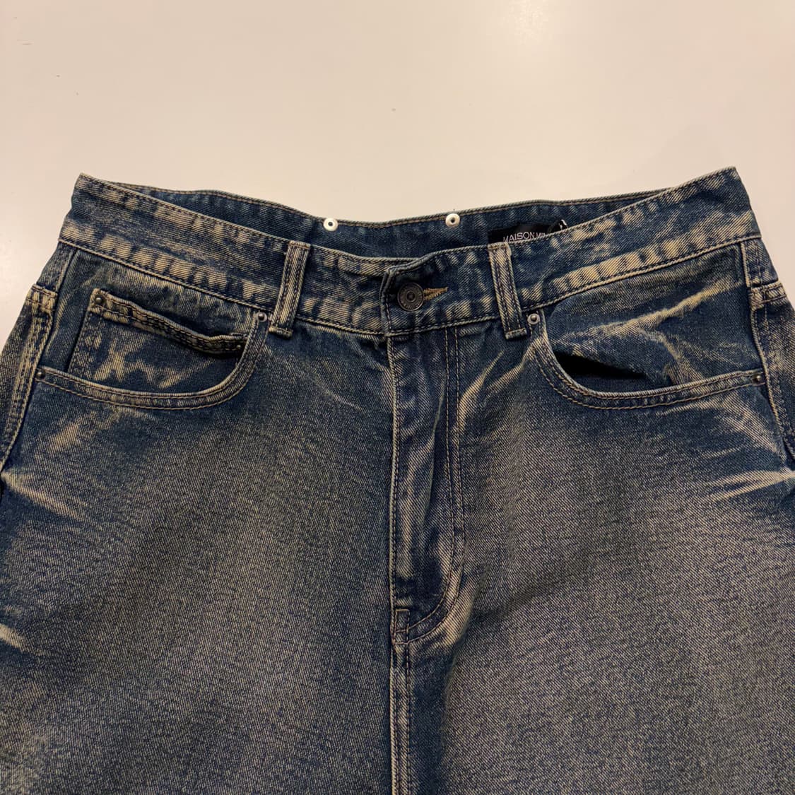 [50] 메종미네드 커브드 워싱 데님 팬츠 C682 상품이미지4