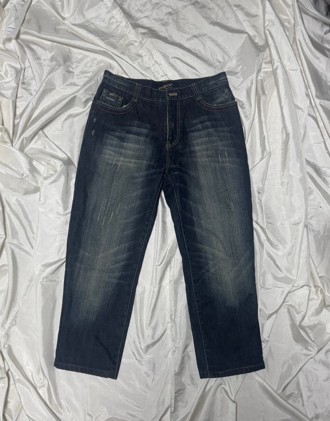 Y2k Design Washing Denim Jeans 상품이미지2