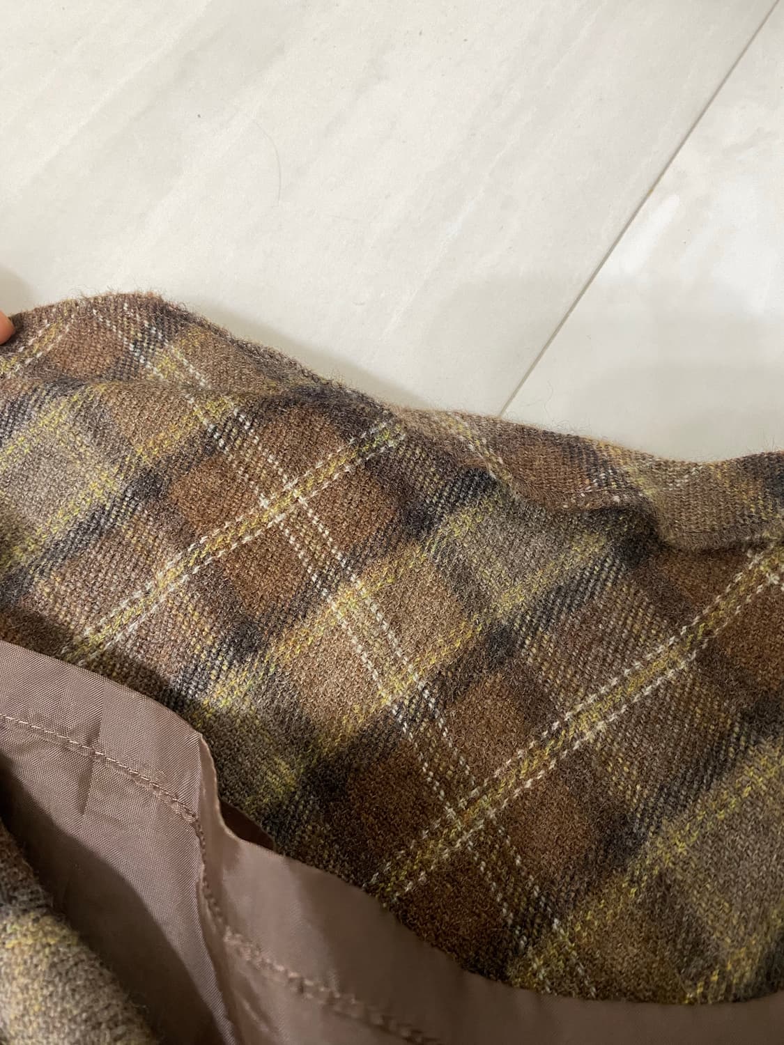 CHEPI brown check long skirt 상품이미지7